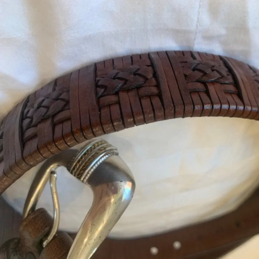 Sentry BraidedGenuine Leather Western Style Brown Belt, Size 34‎